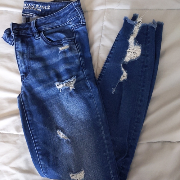 American Eagle ripped skinny jeggings - Picture 1 of 2